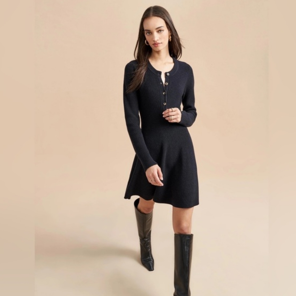 NWT La Ligne Juliette Dress, Size M, Dark Navy - Picture 2 of 7